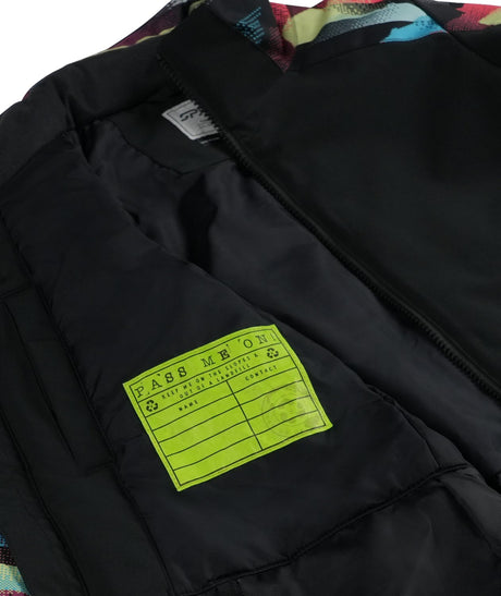 Spyder Mila Junior Jacket 2026 ski jacket -- Black colorway back view showing articulated powder skirt and fit