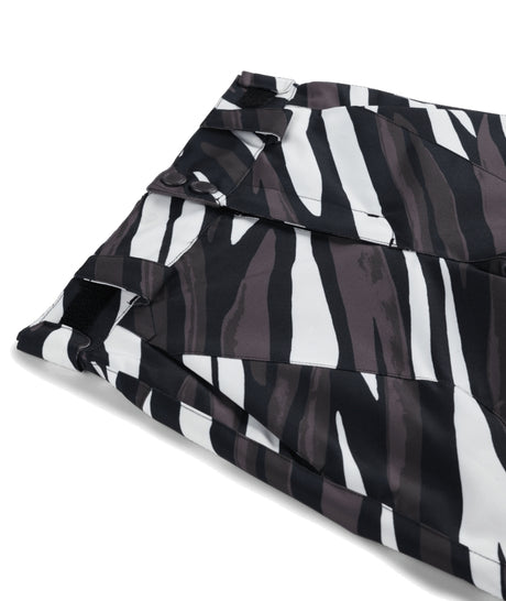 Spyder Olympia Juinor Pant ski pant -- Tiger Polar 8 colorway boot gaiter and cuff detail