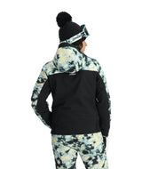 Spyder Optimist Womens Jacket ski jacket -- Black 6 colorway detail view of hood lining and wrist cuff design