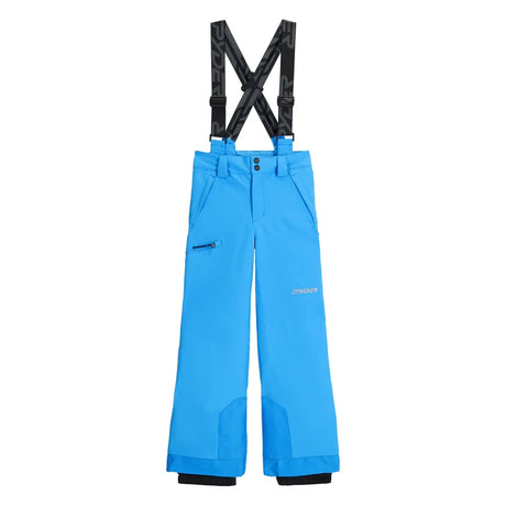 Spyder Propulsion Junior Pant ski pant -- Aether Blue colorway front view on model