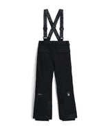 Spyder Propulsion Junior Pant ski pant -- Black colorway front view on model