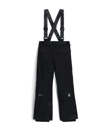 Spyder Propulsion Junior Pant ski pant -- Black colorway front view on model