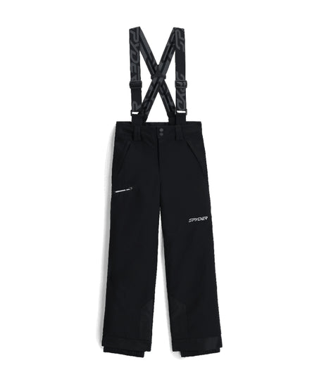 Spyder Propulsion Junior Pant ski pant -- Black colorway back view showing seat and fit