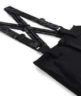 Spyder Propulsion Junior Pant ski pant -- Black colorway waistband and suspender detail