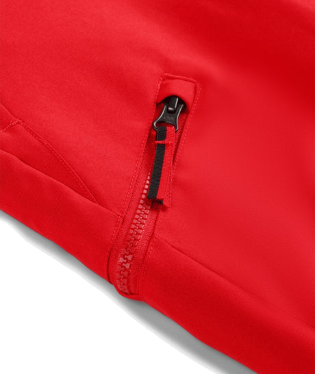 Spyder Propulsion Junior Pant ski pant -- Spyder Red colorway boot gaiter and cuff detail