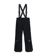 Spyder Propulsion Junior Pant 2026 ski pant -- Black colorway front view on model