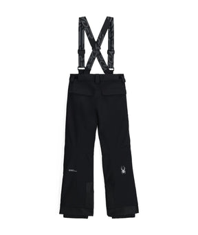 Spyder Propulsion Junior Pant 2026 ski pant -- Black colorway front view on model