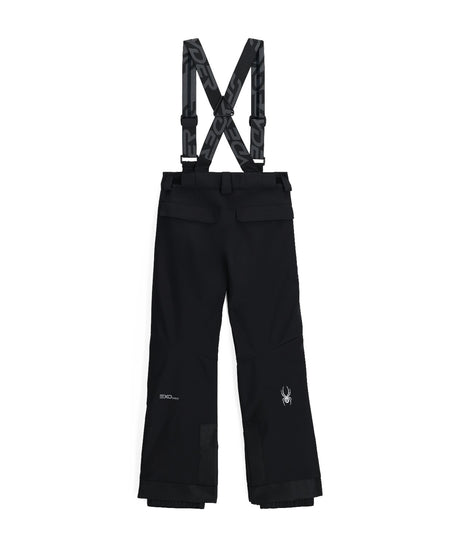 Spyder Propulsion Junior Pant 2026 ski pant -- Black colorway front view on model