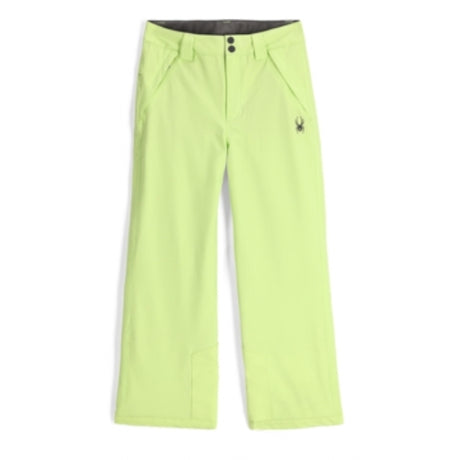 Spyder Revel Junior Pant ski pant -- front view on model showing insulated ski pant at Willis Ski and Board Pittsburgh