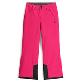 Spyder Revel Junior Pant ski pant -- Pink colorway front view on model