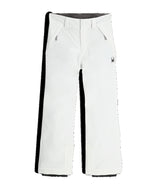 Spyder Revel Junior Pant ski pant -- White colorway waistband and suspender detail