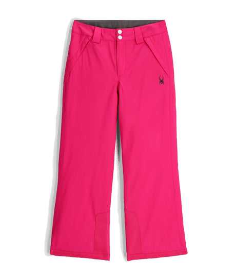 Spyder Revel Junior Pant ski pant -- front view on model showing insulated ski pant at Willis Ski and Board Pittsburgh