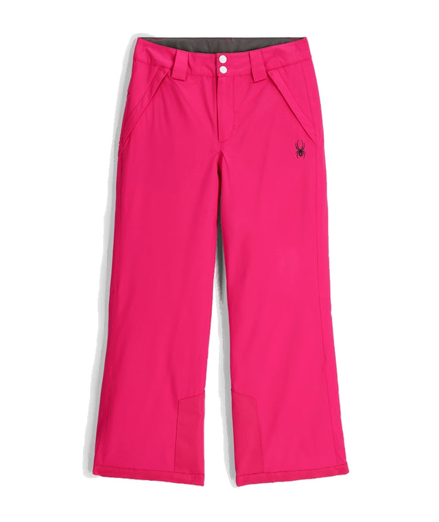 Spyder Revel Junior Pant ski pant -- front view on model showing insulated ski pant at Willis Ski and Board Pittsburgh