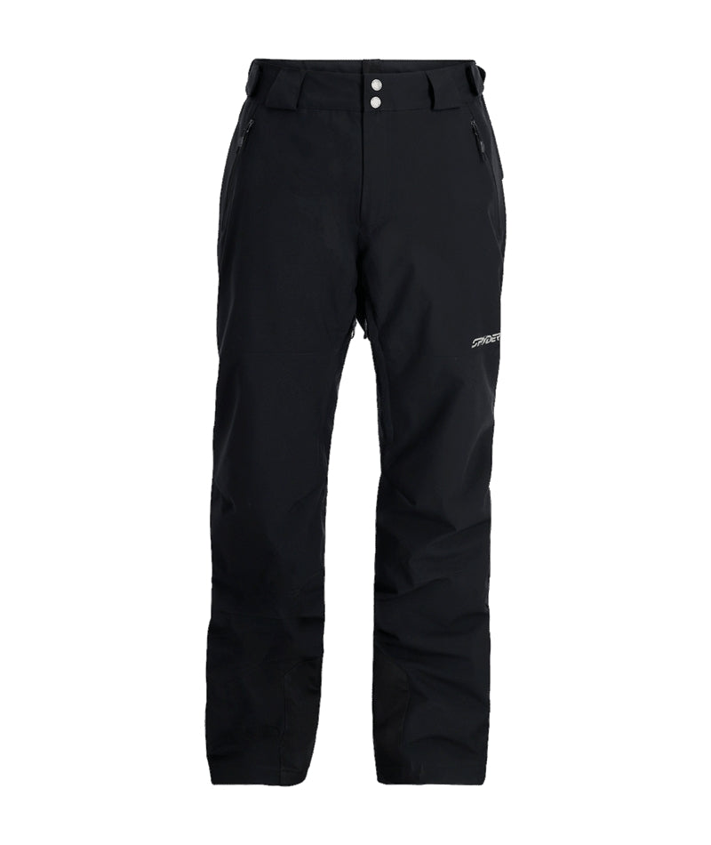 Spyder Sentinel Mens Pant ski pant -- front view on model showing insulated ski pant at Willis Ski and Board Pittsburgh