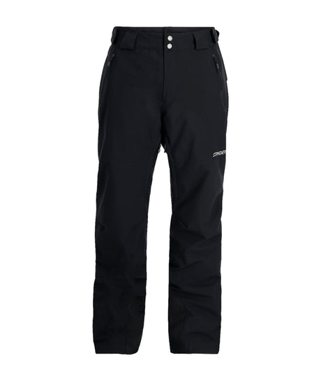Spyder Sentinel Mens Pant ski pant -- front view on model showing insulated ski pant at Willis Ski and Board Pittsburgh