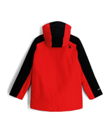 Spyder Slash Junior Jacket ski jacket -- Spyder Red colorway lifestyle view showing full jacket silhouette
