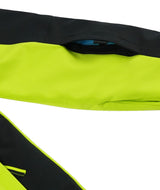 Spyder Slash Toddler Jacket 2026 ski jacket -- Lime 4 colorway outside profile showing zippered pockets and seams