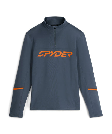 Spyder Speed 1/2 Zip Mens Fleece 2026 mid layer -- front view on model showing mid layer insulation