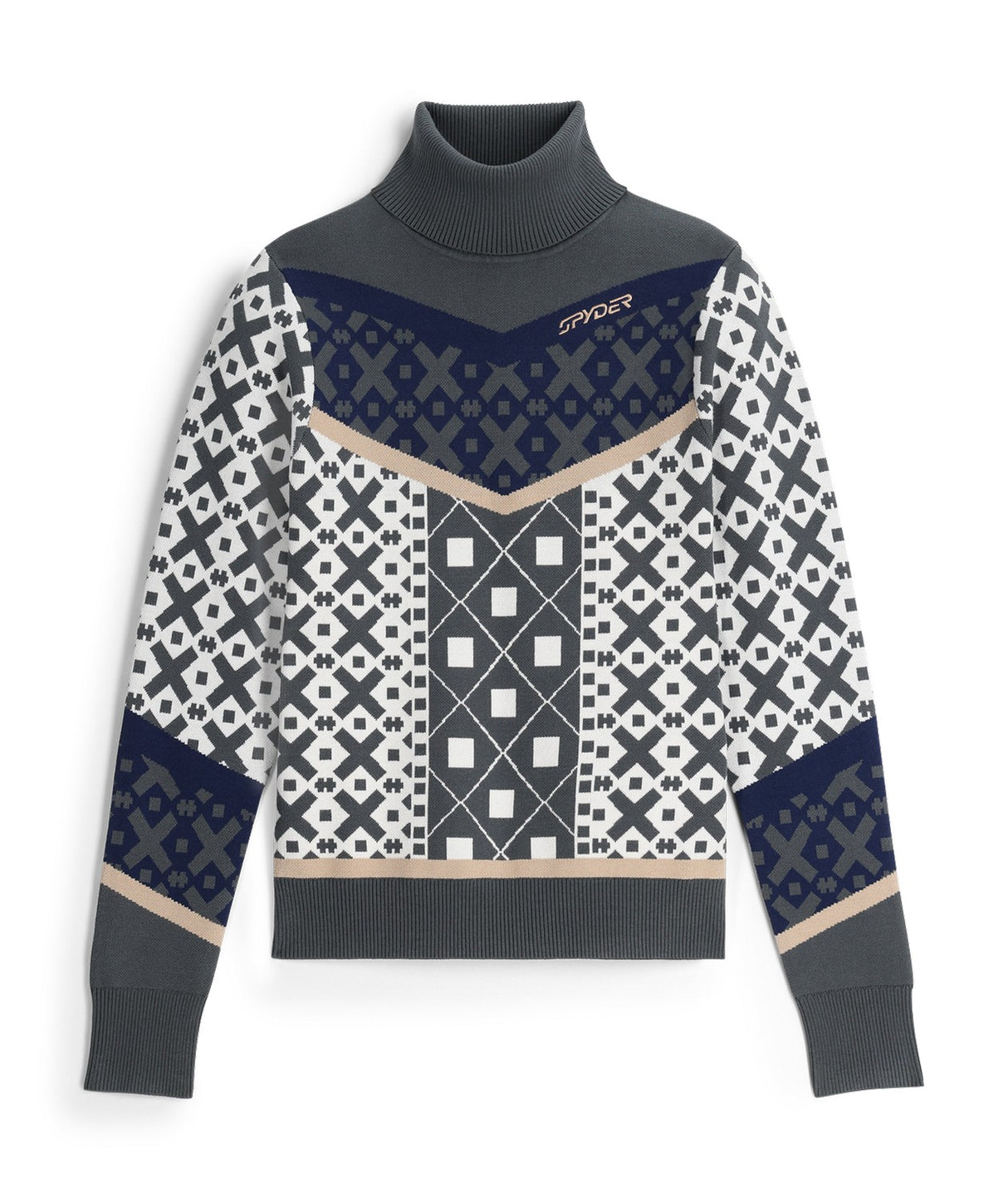 Spyder Stellar Womens Sweater 2026 product -- Slate Blue colorway product view