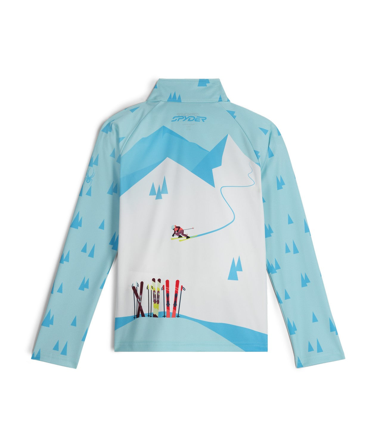 Spyder Surface Junior 1/2 Zip 2026 product -- Crystal Blue colorway product view