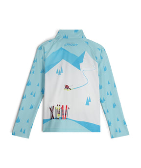 Spyder Surface Junior 1/2 Zip 2026 product -- Crystal Blue colorway product view