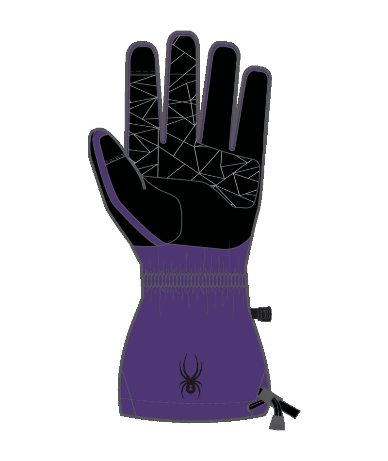 Spyder Synthesis Junior Glove glove -- Purple Flash colorway palm view