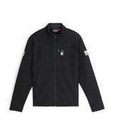 Spyder Wengen Bandit Mens Jacket 2026 ski jacket -- front view on model showing insulated shell and hood at Willis Ski and
