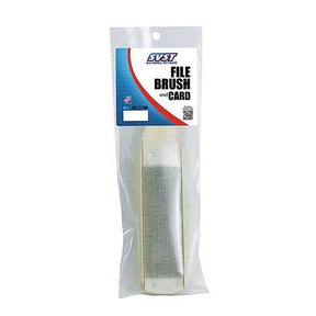 Sun Valley File Card Brush edge tool -- front view for ski and snowboard base and edge tuning