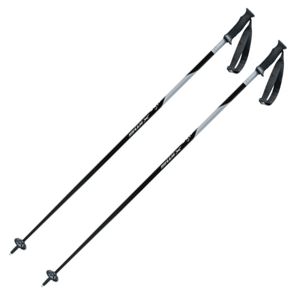 Swix Techlite ski pole 2020 -- aluminum shaft pole with adjustable strap and snow basket
