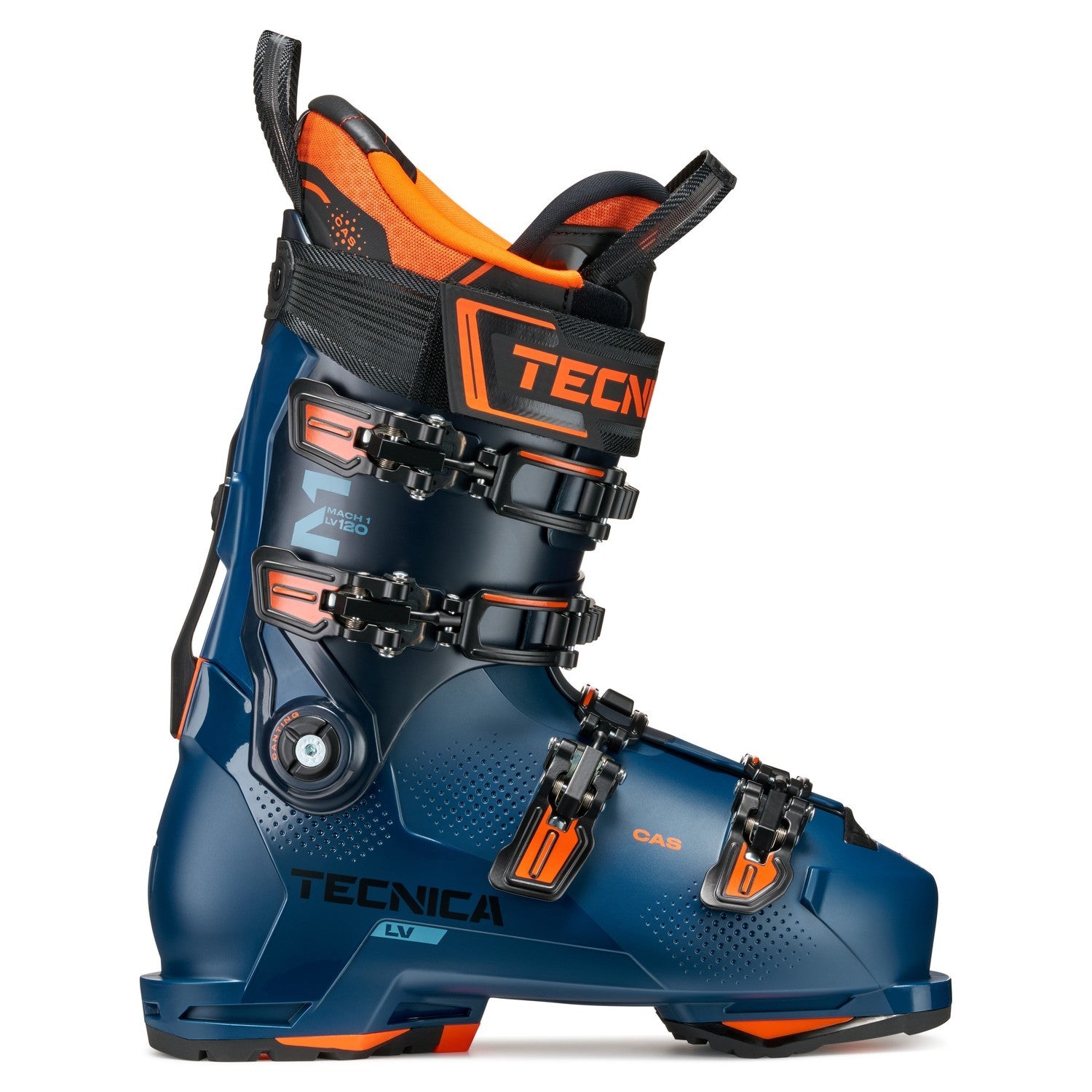 Tecnica Mach1 Lv 120 Ski Boots 2026 alpine ski boot -- outside profile view at Willis Ski and Board Pittsburgh