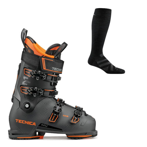 This is an image of Tecnica Mach 1 MV 110 Boots Package with RFL Sock