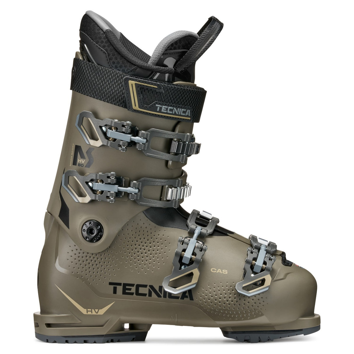 Tecnica Mach Sport Hv 80 Ski Boots 2026 alpine ski boot -- outside profile view at Willis Ski and Board Pittsburgh