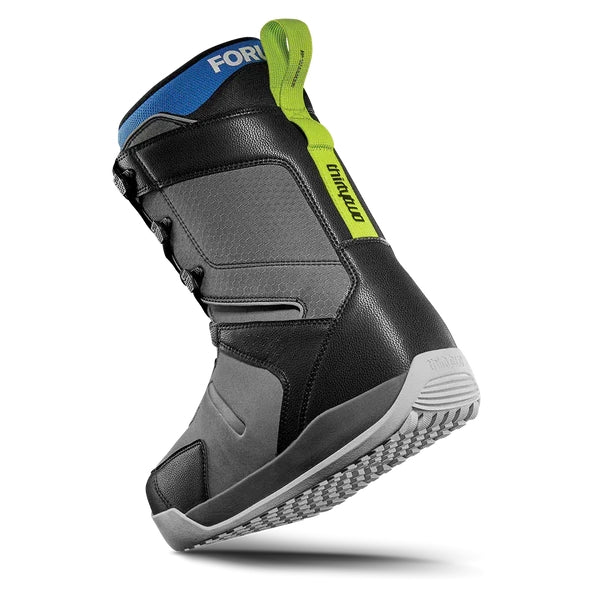 Thirtytwo Jp Walker Forum Pro Snowboard Boots 2026 snowboard boot -- Black Dark Gray colorway outside profile showing lacing