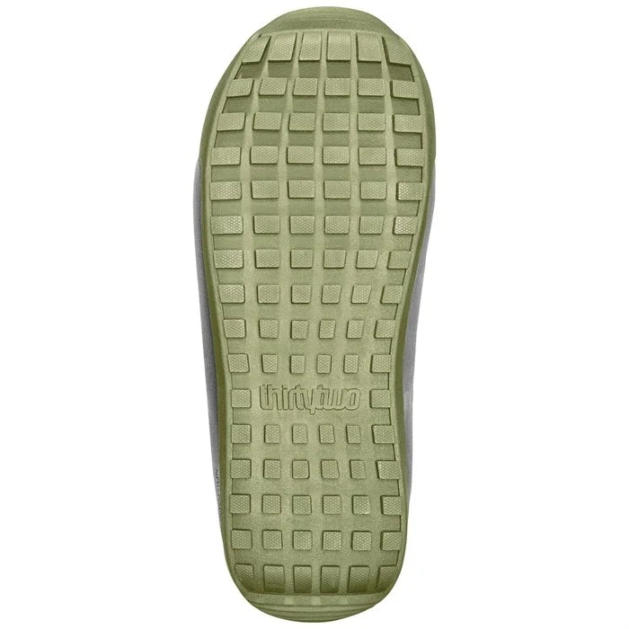 Thirtytwo Stw Double Boa W Snowboard Boots 2026 snowboard boot -- Olive 8 colorway outside profile showing lacing closure
