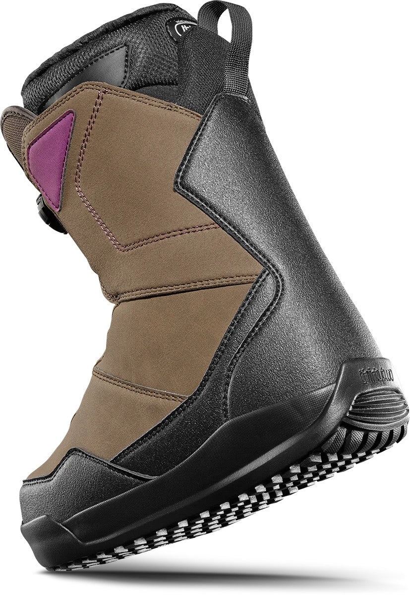 Thirtytwo Shifty Boa W Snowboard Boots snowboard boot -- Brown Black 7 colorway outside profile showing lacing closure