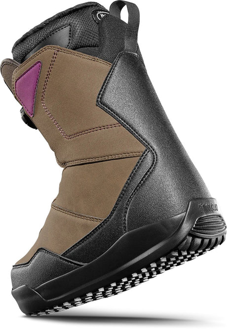 Thirtytwo Shifty Boa W Snowboard Boots snowboard boot -- Brown Black 7 colorway outside profile showing lacing closure