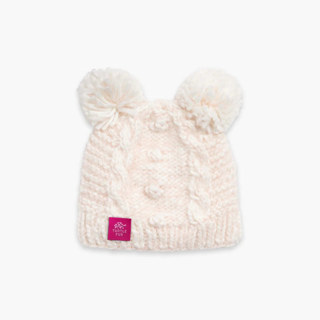 This is an image of Turtel Fur Fluff Balls Beanie