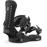 Union Force Classic Snowboard Bindings snowboard binding -- Black Large colorway top view showing highback and straps