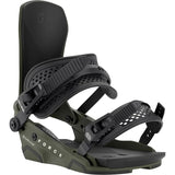 Union Force Snowboard Bindings 2026 snowboard binding -- Army Green Large colorway top view showing highback and straps