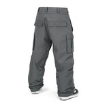 Volcom Nwrk Baggy Mens Pant ski pant -- Charcoal colorway front view on model