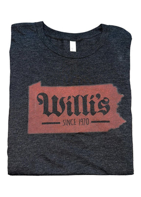 Willis Jr Keystone Shirt accessories -- front view flat lay of youth ski resort graphic tee