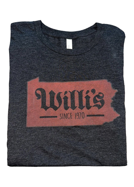 Willis Jr Keystone Shirt accessories -- front view flat lay of youth ski resort graphic tee