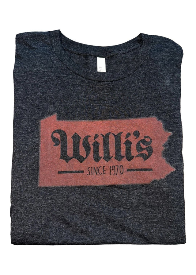 Willis Jr Keystone Shirt accessories -- front view flat lay of youth ski resort graphic tee