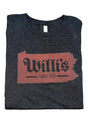 Willis Jr Keystone Shirt accessories -- front view flat lay of youth ski resort graphic tee