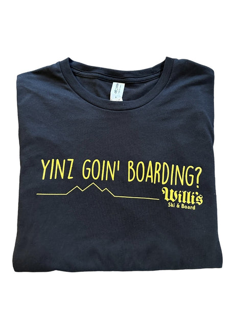 Willis Jr Yinzboard Shirt accessories -- front view available at Willis Ski and Board Pittsburgh