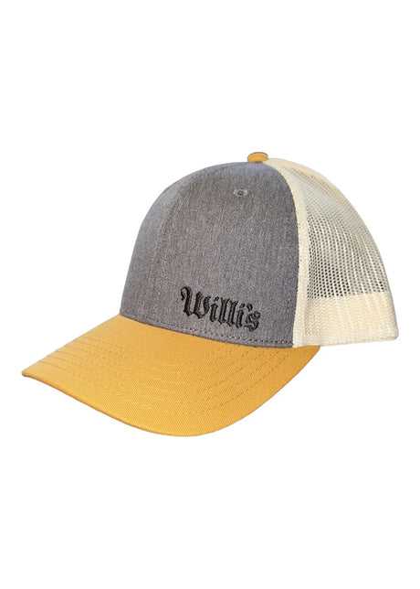Willis Mesh-Back Logo Ball Cap accessories -- side view in gray caraway colorway