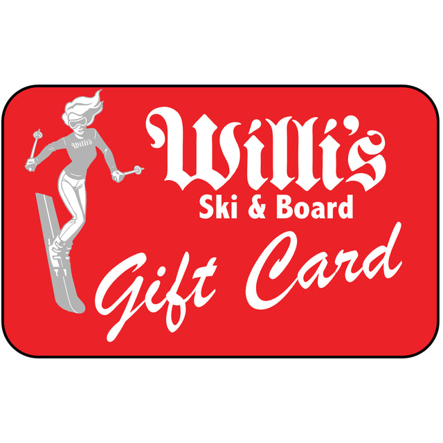 Willi's ONLINE ONLY Gift Card - Willi's Ski and Snowboards