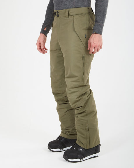 Xtm Glide Mens Pant 2026 ski pant -- Kalamata colorway waistband and suspender detail