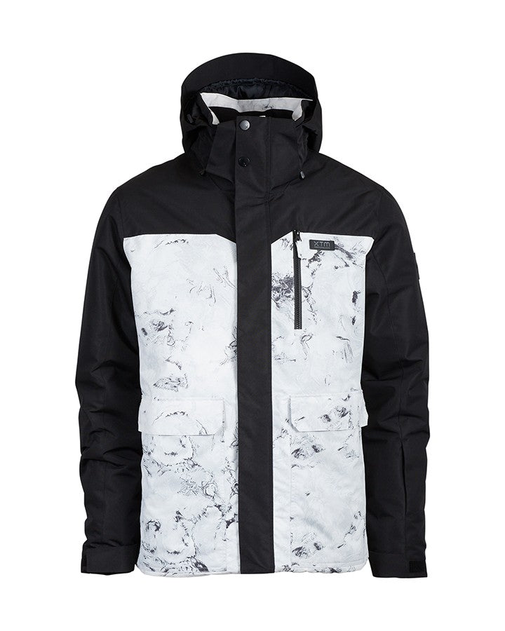Xtm Knox Mens Jacket 2025 ski jacket -- front view on model showing insulated shell and hood at Willis Ski and Board
