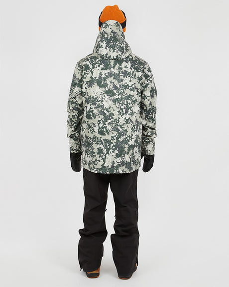 Xtm Ridge Line Mens Jacket 2026 ski jacket -- Stone Lichen colorway lifestyle view showing full jacket silhouette